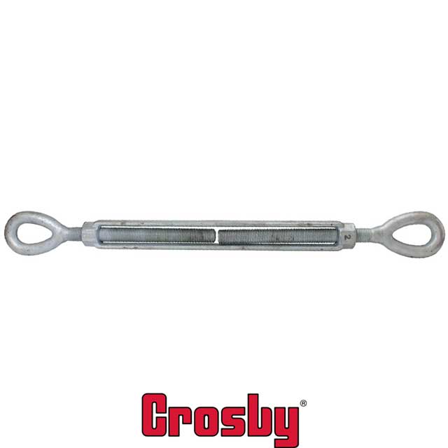 1 inch x 24 inch Crosby&reg Eye & Eye Galvanized Turnbuckle HG226 image 2 of 2