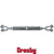 1 inch x 18 inch Crosby Jaw & Jaw Galvanized Turnbuckle HG228 image 2 of 2
