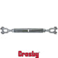 1 inch x 18 inch Crosby Jaw & Jaw Galvanized Turnbuckle HG228 image 2 of 2