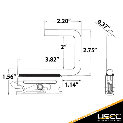 2 inch E Track J Hook Fitting image 6 of 8