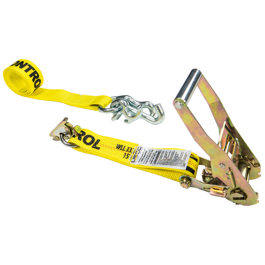 2 inch x 6 foot Ratchet Strap with EFitting and RTJ Cluster Hook image 1 of 9