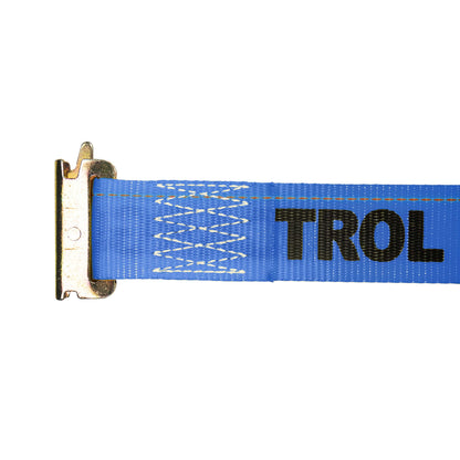 2 inch x 20 foot Blue Sliding E Track Ratchet Strap w Spring EFittings image 4 of 9