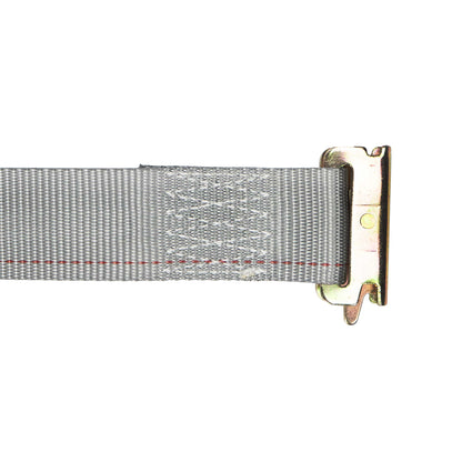 2 inch x 16 foot Gray Sliding E Track Ratchet Strap w Spring EFittings image 4 of 9
