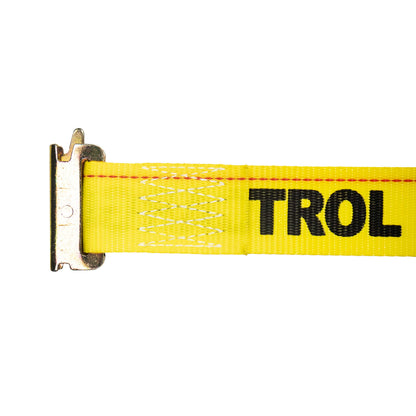 2 inch x 12 foot Yellow Sliding E Track Ratchet Strap w Spring EFittings image 4 of 9