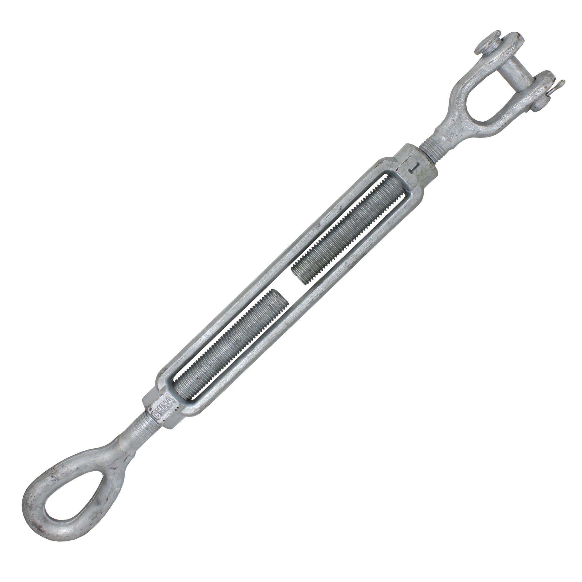 Galvanized Turnbuckle Import Jaw & Eye 1 inch x 12 inch image 1 of 3