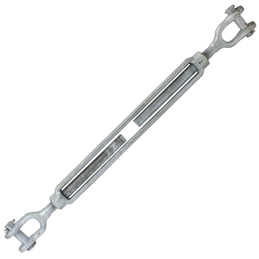 Galvanized Turnbuckle Import Jaw & Jaw 1 inch x 18 inch image 1 of 3