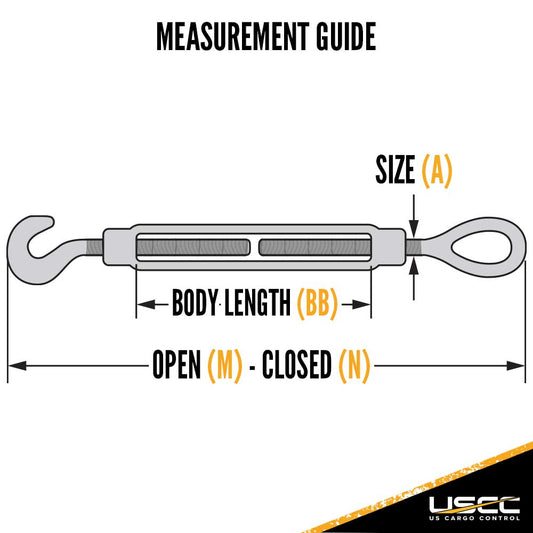 Galvanized Turnbuckle Import Hook & Eye 14 inch x 4 image 2 of 3