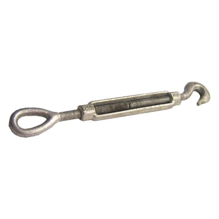 Galvanized Turnbuckle Import Hook & Eye 1 inch x 12 image 3 of 3