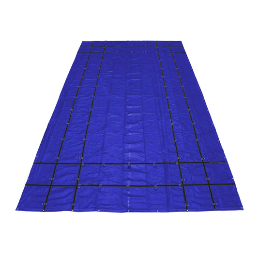 Heavy Duty Steel Tarp 16 foot x 27 foot (4 foot Drop4Sided) 18 oz Blue Tarp image 1 of 9
