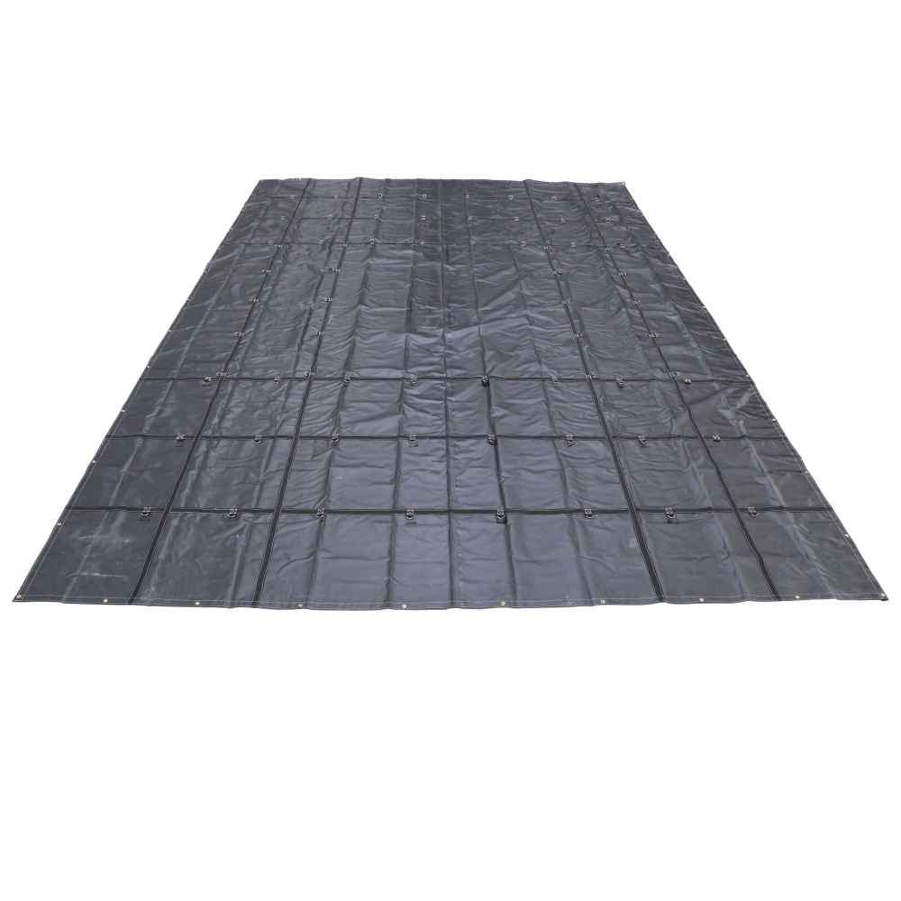 Heavy Duty Steel Tarp 20 foot x 18 foot (6 foot Drop) 18 oz Black Tarp image 1 of 9