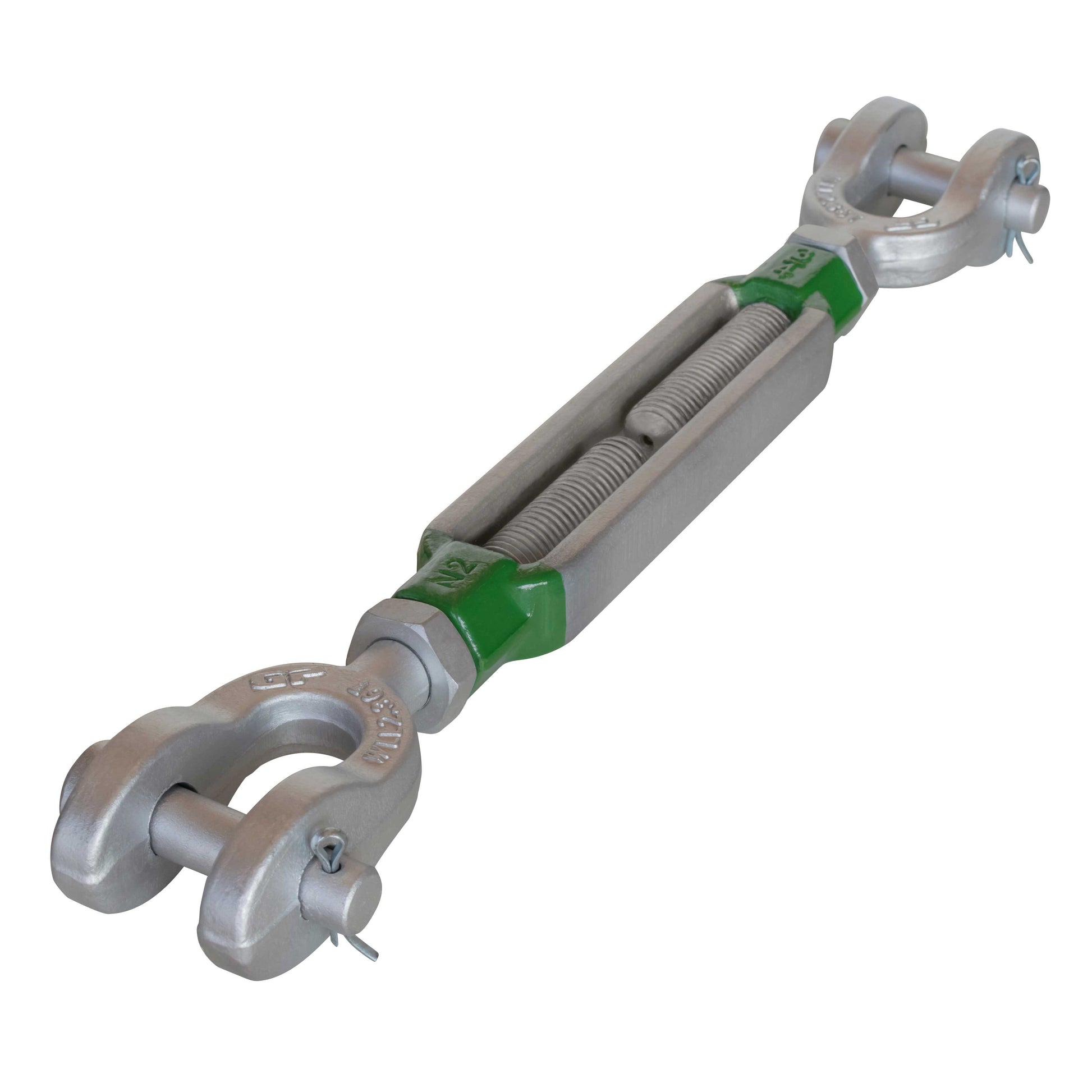 1 inch x 6 inch Van Beest Jaw & Jaw (wCotter Pin) Galvanized Turnbuckle G6313 image 1 of 2