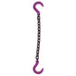 12 inch x 12 foot Single Leg Chain Sling w Foundry & Foundry Hooks Grade 100 image 1 of 2