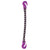 12 inch x 6 foot Single Leg Chain Sling w Grab & Grab Hooks Grade 100 image 1 of 2
