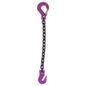 516 inch x 20 foot Single Leg Chain Sling w Grab & Sling Hooks Grade 100 image 1 of 2