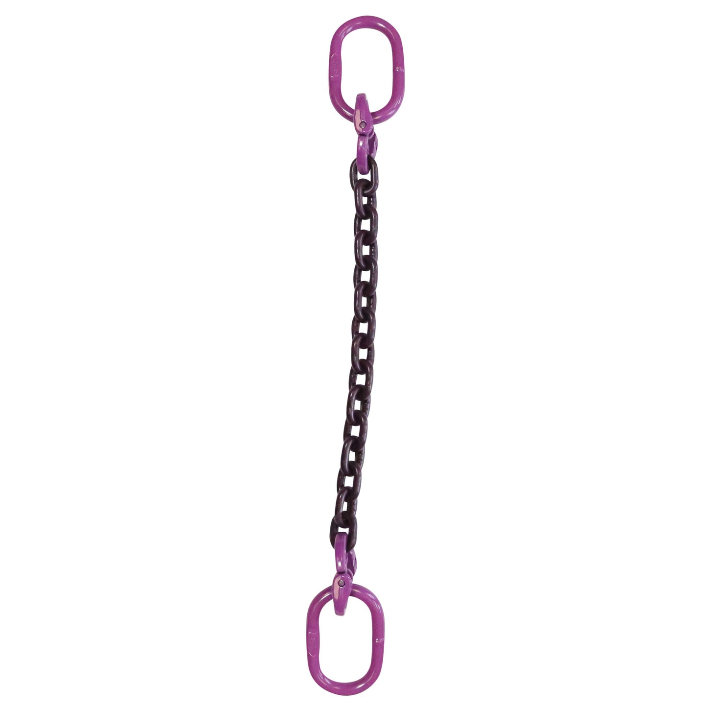 12 inch x 12 foot Single Leg Chain Sling w Oblong Master Links Grade 100 image 1 of 2