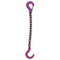 12 inch x 16 foot Single Leg Chain Sling w Sling & Foundry Hooks Grade 100 image 1 of 2