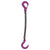 516 inch x 12 foot Single Leg Chain Sling w Sling & Foundry Hooks Grade 100 image 1 of 2