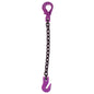 38 inch x 16 foot Single Leg Chain Sling w Grab & SelfLocking Hooks Grade 100 image 1 of 2