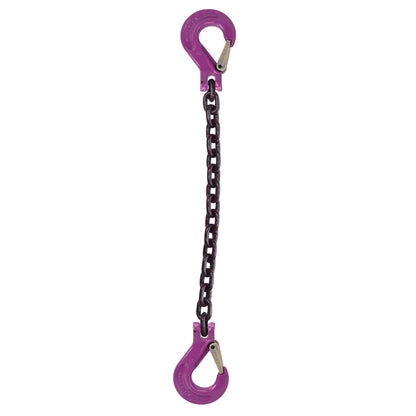 34 inch x 6 foot Single Leg Chain Sling w Sling & Sling Hooks Grade 100 image 1 of 2