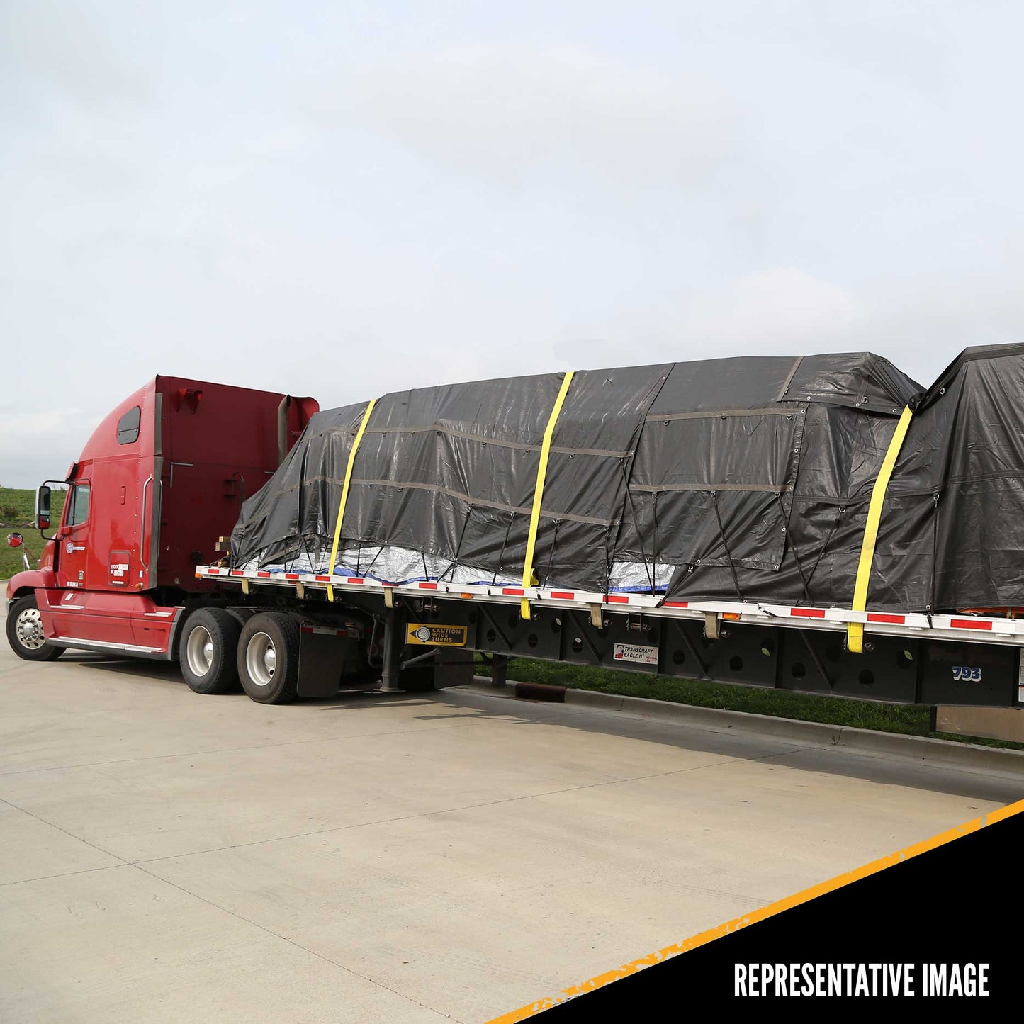 Lightweight Machinery Tarp 30 foot X 30 foot 14 Oz Black Tarp image 9 of 9