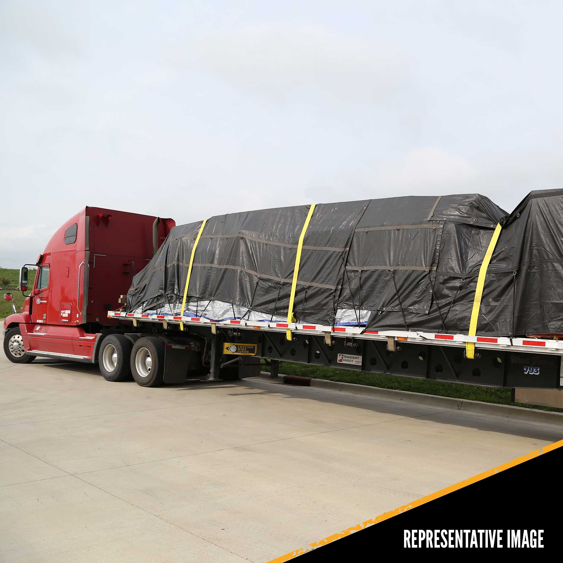Lightweight Machinery Tarp 30 foot X 30 foot 14 Oz Black Tarp image 9 of 9