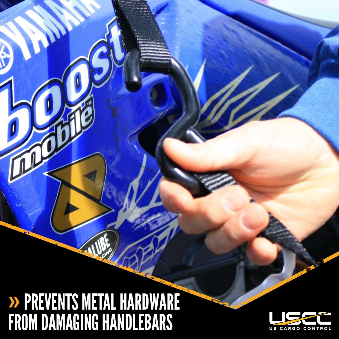 Motorcycle Handlebar Strap (Pair) Yellow image 8 of 9