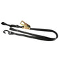 1" x 7' Motorcycle Ratchet Strap with Handlebar Strap & S-Hooks
