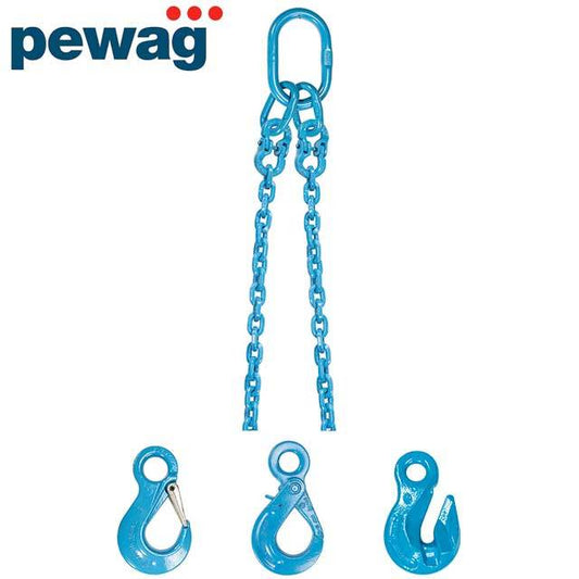 932 inch x 20 foot Pewag 2 Leg Chain Sling w Sling Hooks Grade 120 image 2 of 2