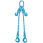 12 inch x 20 foot Pewag Adjustable 2 Leg Chain Sling w SelfLocking Hooks Grade 120