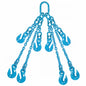 1/2" x 15' - Pewag  Adjustable 4 Leg Chain Sling w/ Grab Hooks - Grade 120