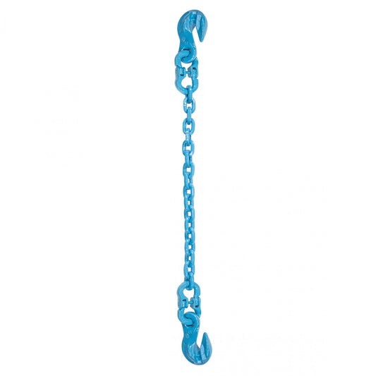 12 inch x 4 foot Pewag Single Leg Chain Sling w Grab & Grab Hooks Grade 120 image 1 of 2