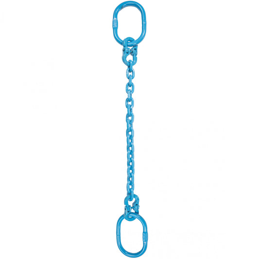 12 inch x 4 foot Pewag Single Leg Chain Sling w Oblong Master Links Grade 120 image 1 of 2