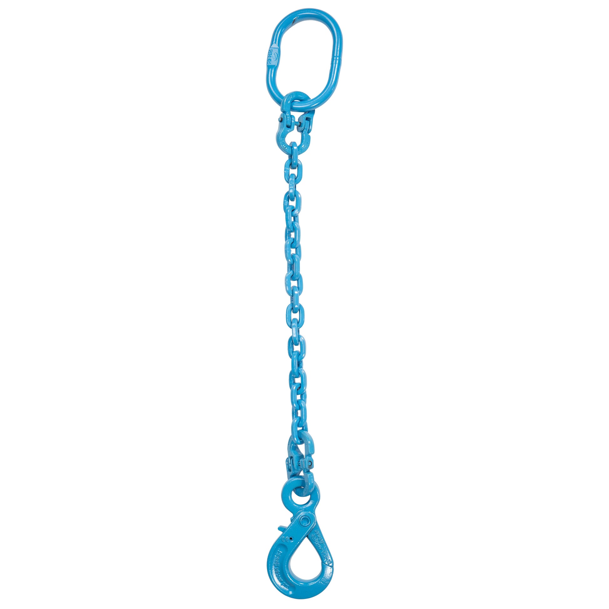12 inch x 10 foot Pewag Single Leg Chain Sling w SelfLocking Hook Grade 120 image 1 of 2