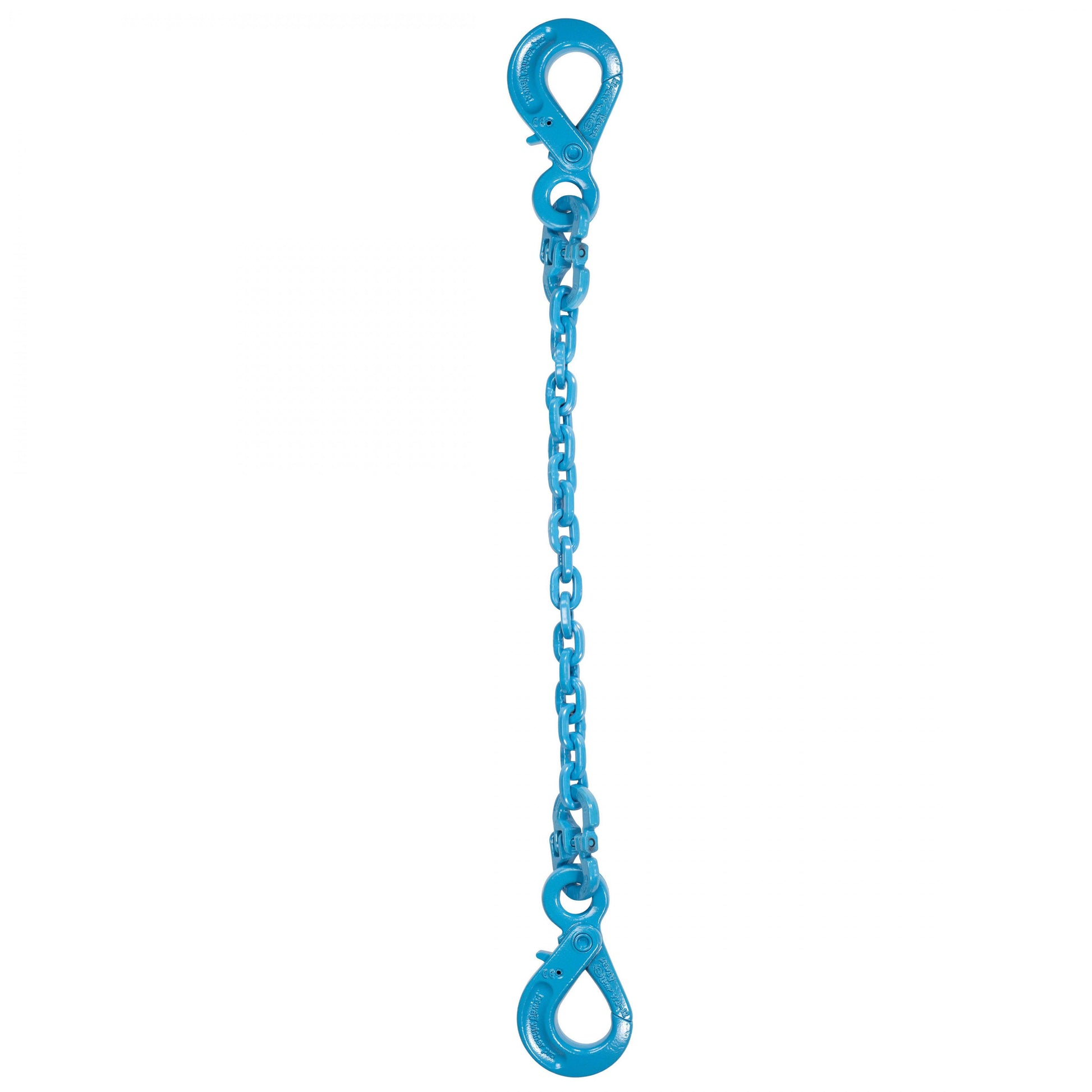 12 inch x 16 foot Pewag Single Leg Chain Sling w SelfLocking & SelfLocking Hooks Grade 120 image 1 of 2