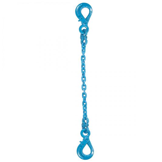 12 inch x 18 foot Pewag Single Leg Chain Sling w SelfLocking & SelfLocking Hooks Grade 120 image 1 of 2