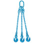 1/2" x 14' - Pewag 3 Leg Chain Sling w/ Grab Hooks - Grade 120