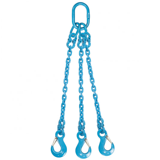 12 inch x 12 foot Pewag 3 Leg Chain Sling w Sling Hooks Grade 120 image 1 of 2