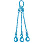 3/8" x 14' - Pewag 3 Leg Chain Sling w/ Self-Locking Hooks - Grade 120