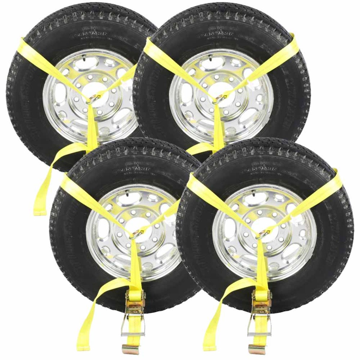 Side Mount Wheel Net with Ratchet and Flat Hook 4 pack image 1 of 10