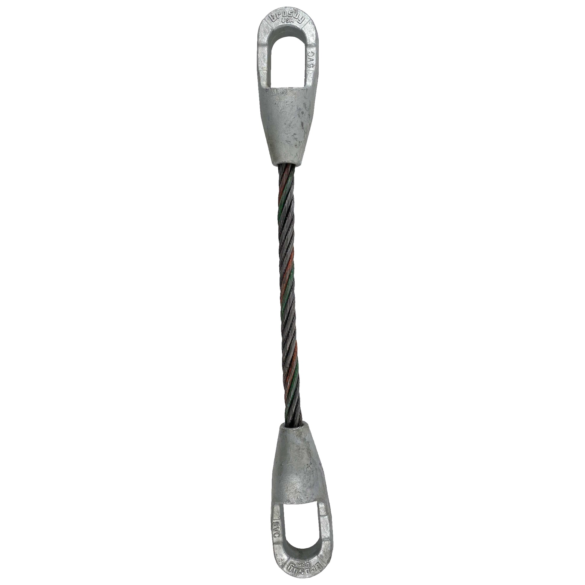 1 inch x 6 foot Closed and Closed Spelter Socket Wire Rope Sling image 1 of 4