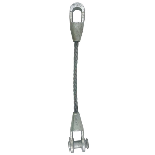 1 inch x 16 foot Open and Closed Spelter Socket Wire Rope Sling image 1 of 6