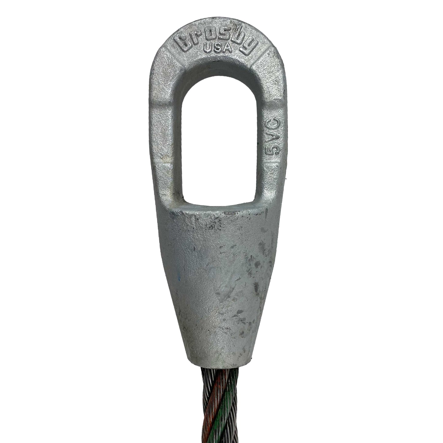 112 inch x 10 foot Open and Closed Spelter Socket Wire Rope Sling image 3 of 6
