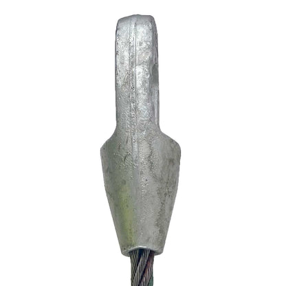 1 inch x 8 foot Open and Closed Spelter Socket Wire Rope Sling image 4 of 6