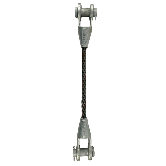 1 inch x 5 foot Open and Open Spelter Socket Wire Rope Sling image 1 of 3