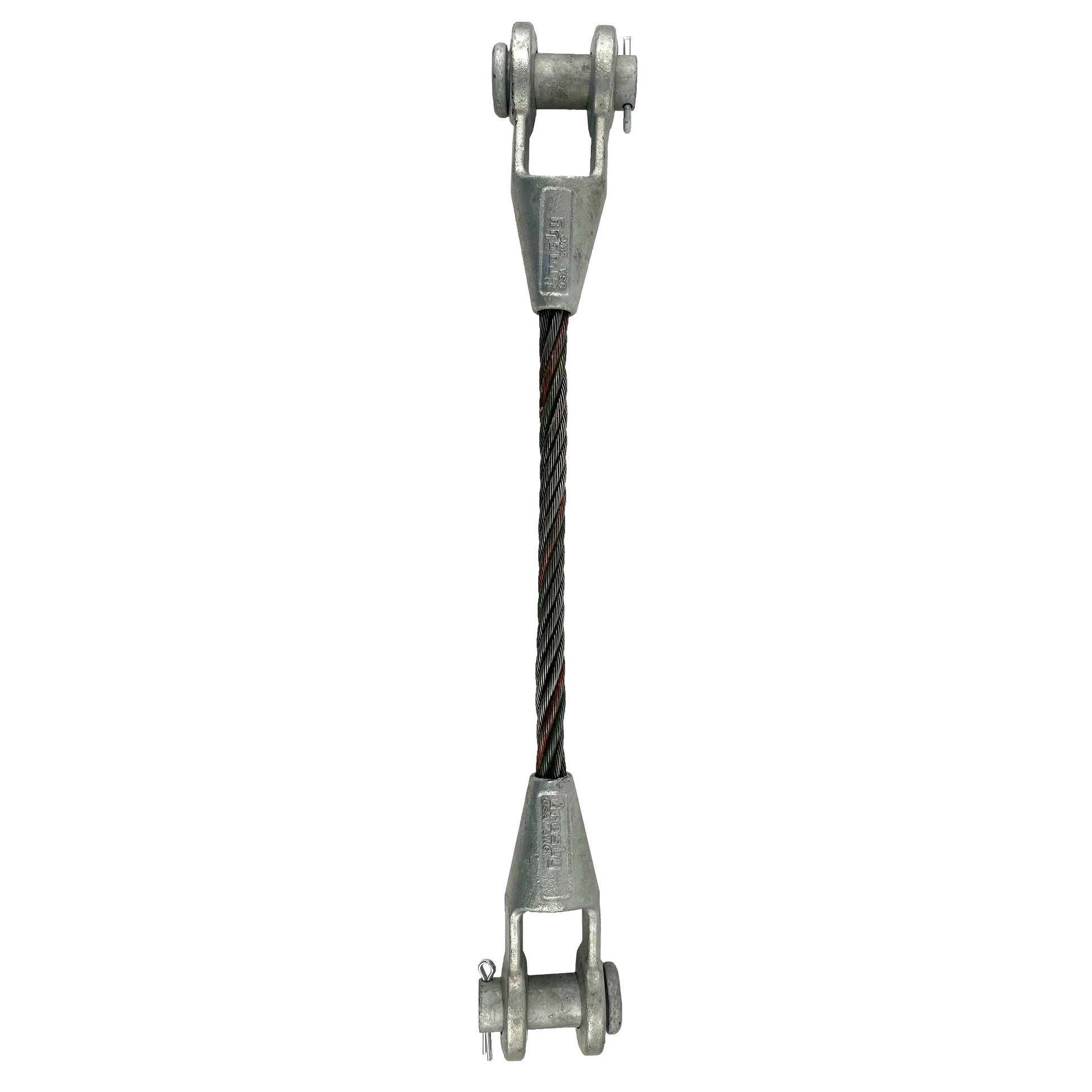 112 inch x 4 foot Open and Open Spelter Socket Wire Rope Sling image 1 of 3