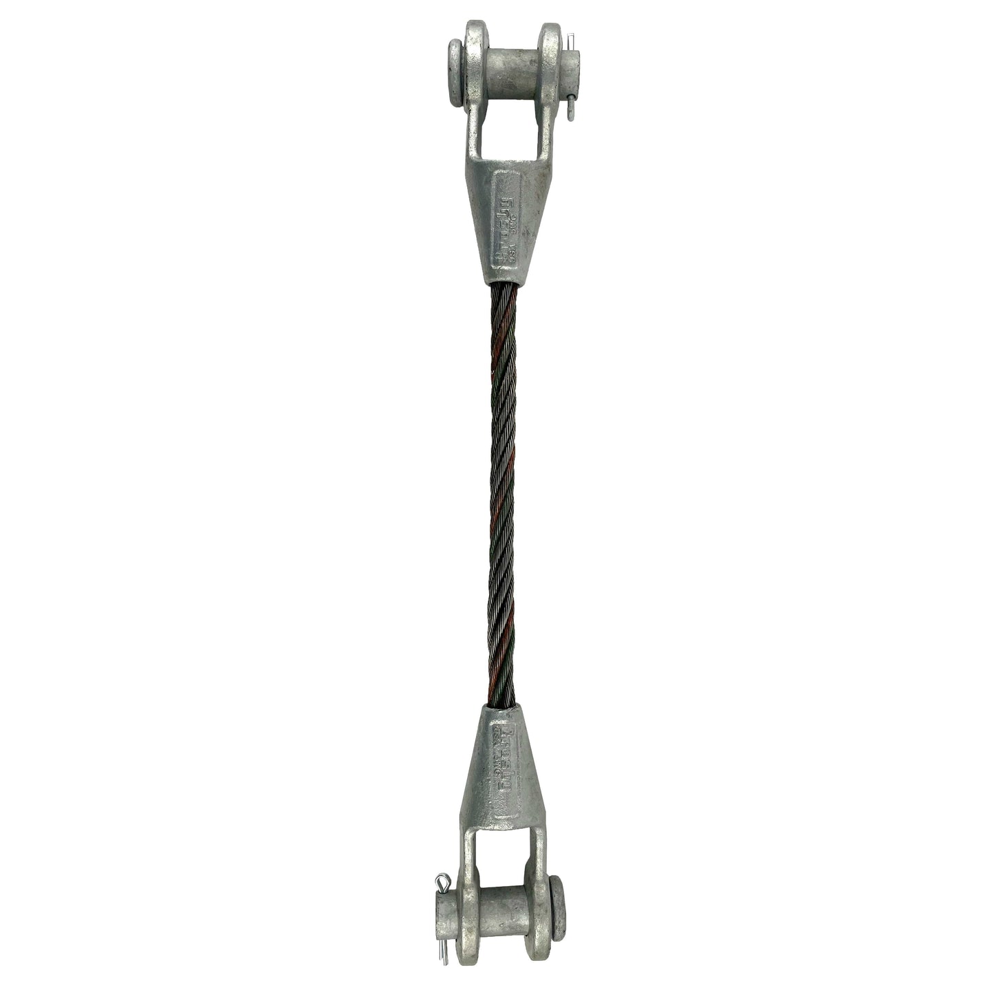 1 inch x 4 foot Open and Open Spelter Socket Wire Rope Sling image 1 of 3