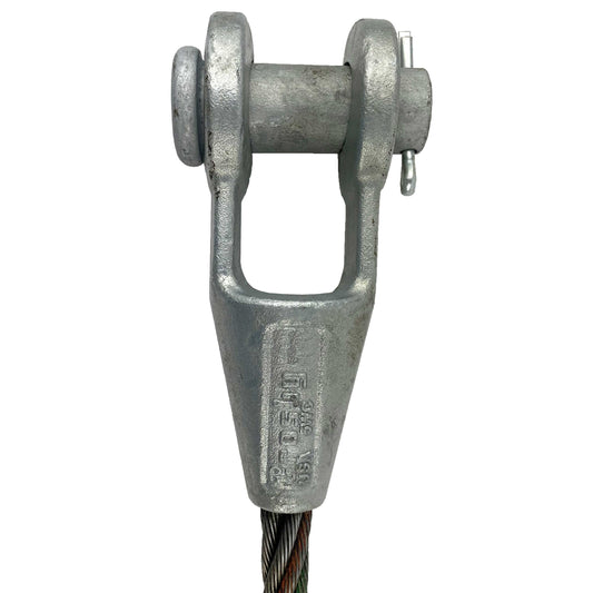 1 inch x 3 foot Open and Open Spelter Socket Wire Rope Sling image 2 of 3