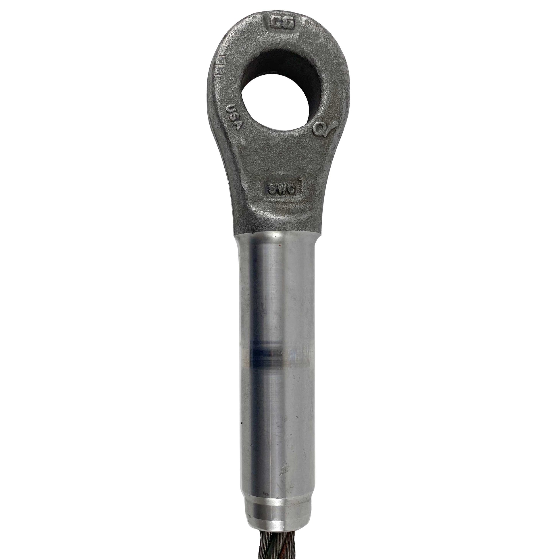 38 inch x 3 foot Open and Closed Swage Socket Wire Rope Sling image 2 of 5