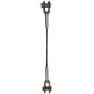 14 inch x 4 foot Open and Open Swage Socket Wire Rope Sling image 1 of 3