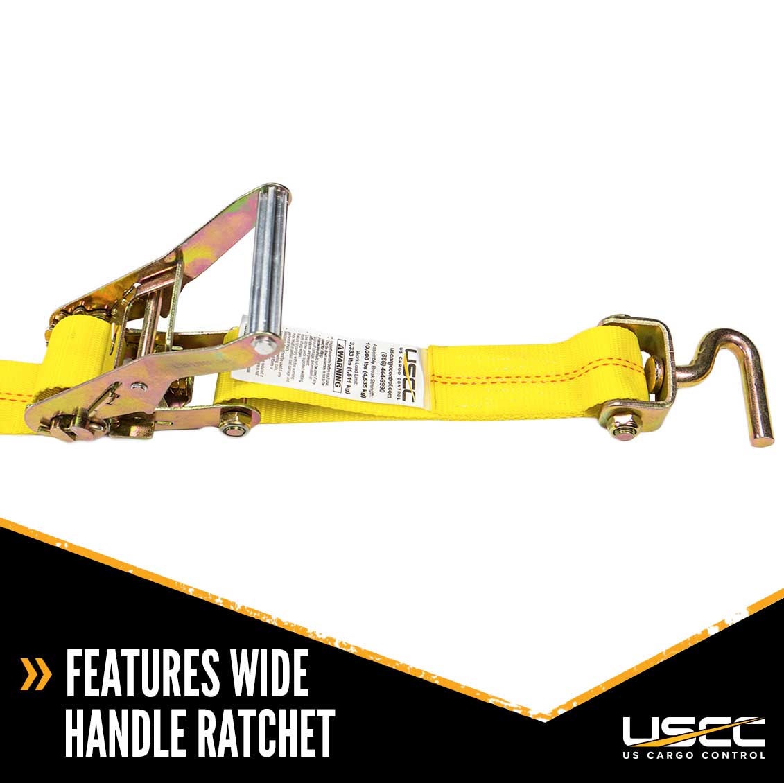 Wheel Strap w 3 Swivel J Hooks with 90 degree hook angle & Ratchet image 5 of 9